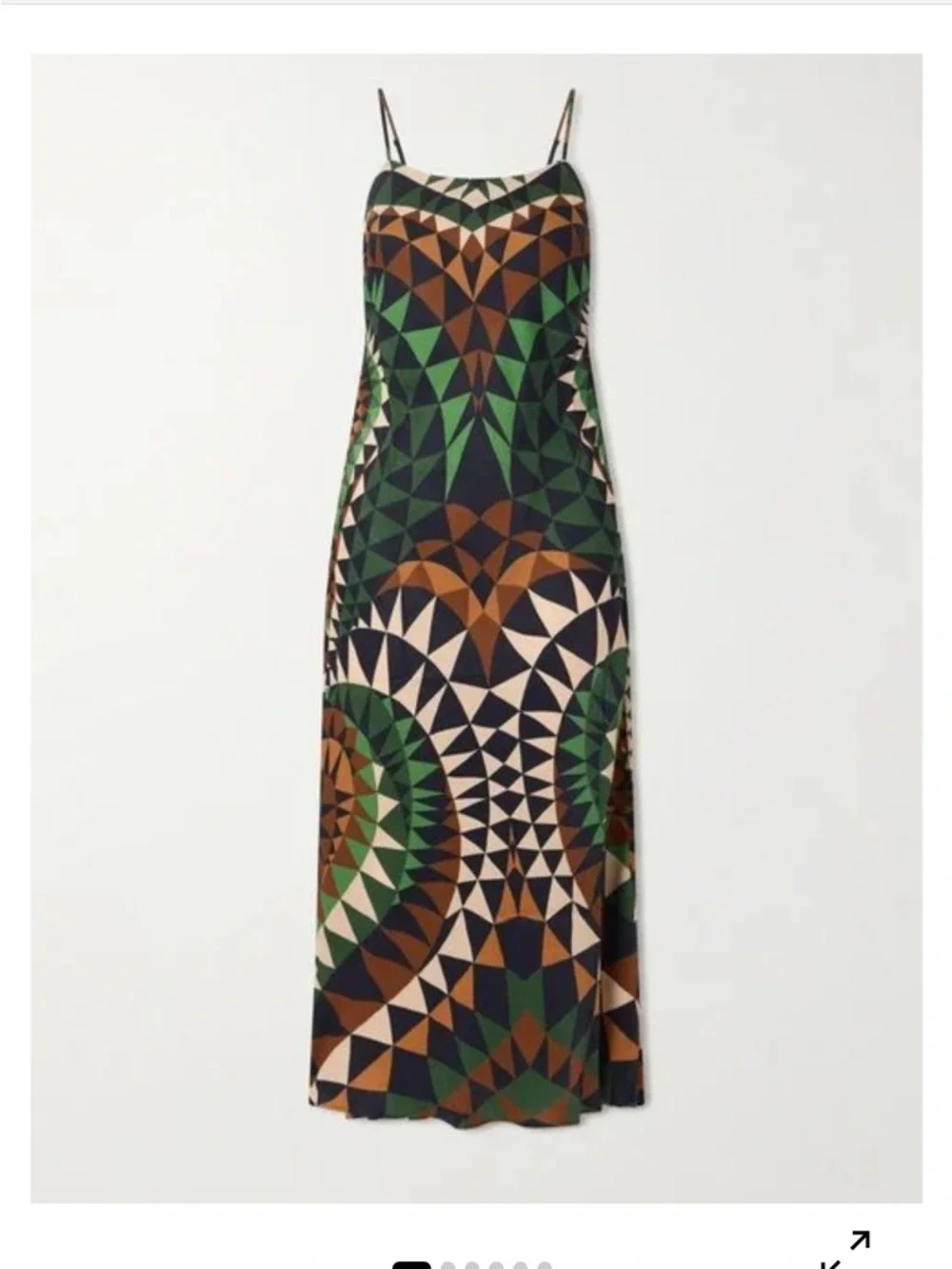 Farm Rio Geometric Kaleidoscope Slip Maxi Dress NWT Size Medium - Picture 1 of 7